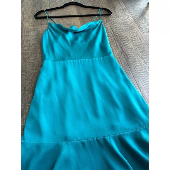 Intermix Parker Silk Mini Dress - Blue - Picture 2 of 7